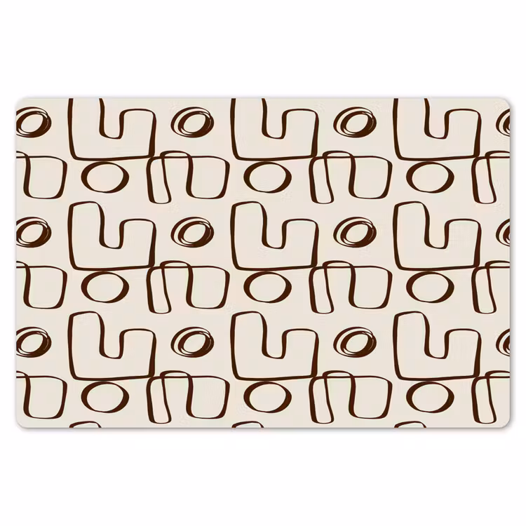 Lijnen - Beige - Patroon - Donkerbruin Placemat vinyl groot 368 -zzsfeer1_Kitchenyeah-website
