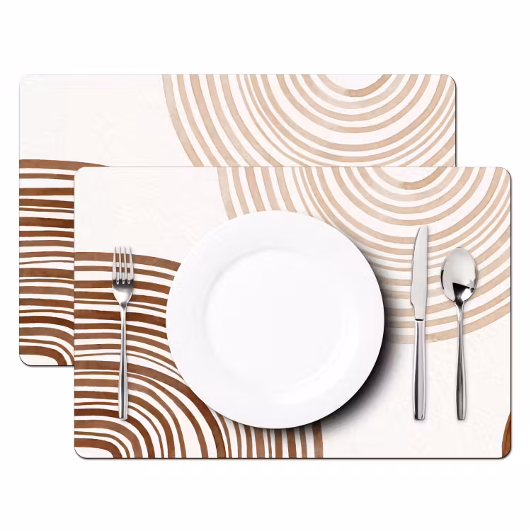 Placemat - 6 pieces - Lines - Minimalist - Art - Lijnen - Minimalistisch - Kunst Placemat vinyl groot