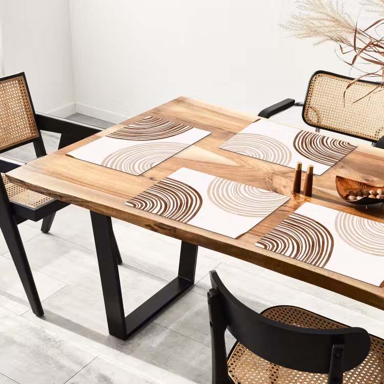 Placemat - 6 pieces - Lines - Minimalist - Art - Lijnen - Minimalistisch - Kunst Placemat vinyl groot