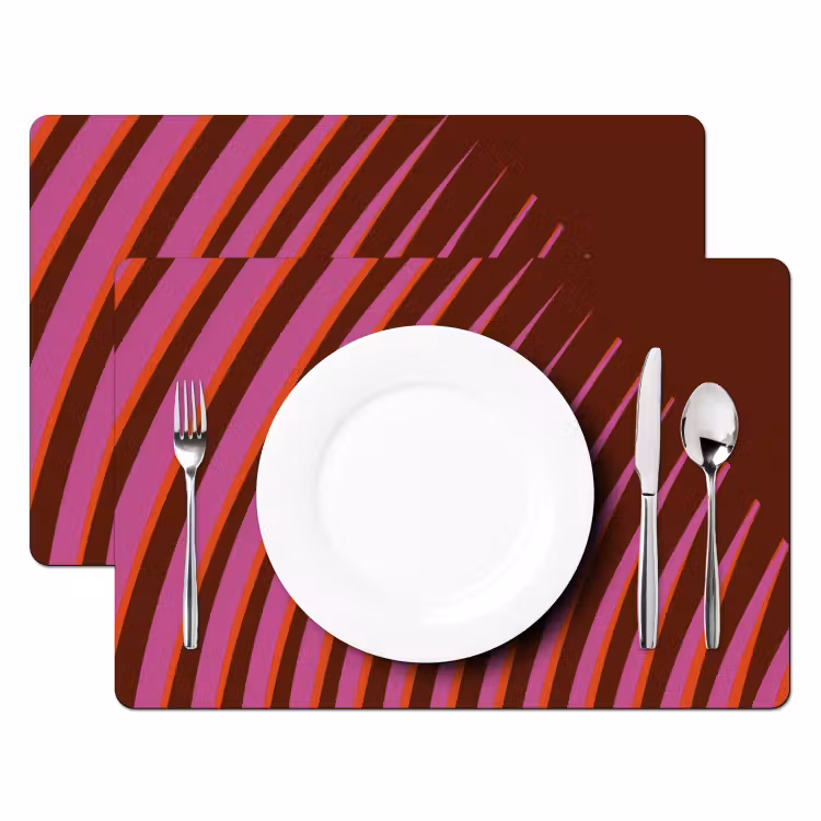 Lijnen - Rood - Beweging Placemat vinyl groot -zzsfeer2_Kitchenyeah-website