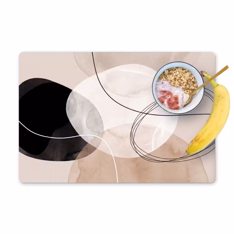 Placemat - 6 pieces - Lines - Wavy - Art - Lijnen - Golvend - Kunst Placemat vinyl groot