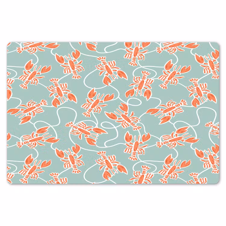 Zee - Kreeft - Groen - Oranje Placemat vinyl groot 368 -zzsfeer1_Kitchenyeah-website