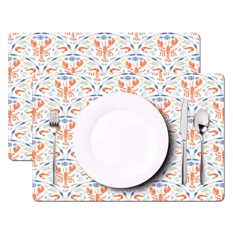Sfeer - Oranje - Blauw - Groen Placemat vinyl groot 368 -zzsfeer2_Kitchenyeah-website