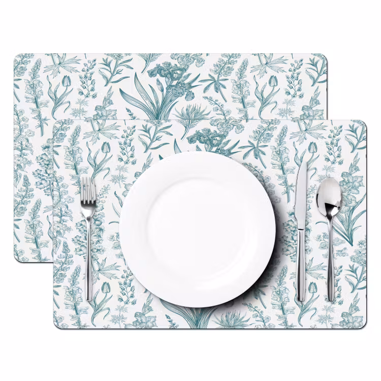Lovely - Garden - Emerald Placemat vinyl groot 368 -zzsfeer2_Kitchenyeah-website