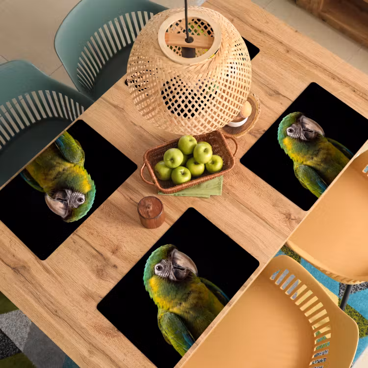 Ara - Portret - Groen Placemat vinyl groot -zzsfeer5_Kitchenyeah-website
