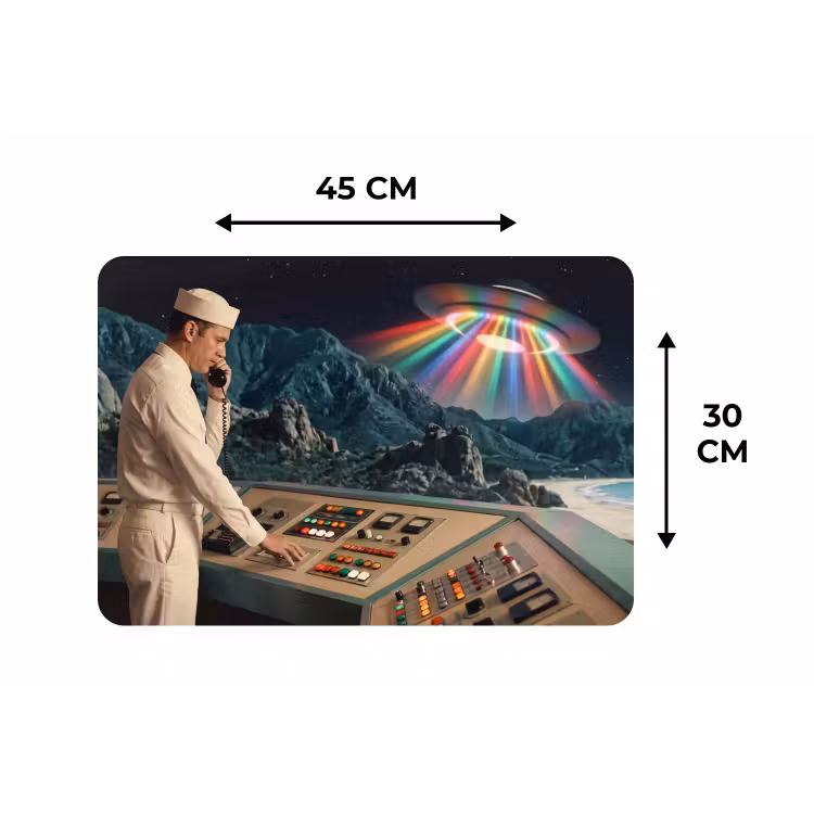 Placemat - 6 pieces - Man - Control Room - Beach - Man - Controlekamer - Strand Placemat vinyl groot