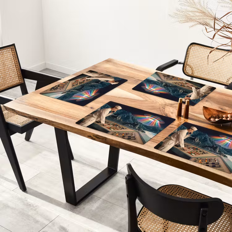 Placemat - 6 pieces - Man - Control Room - Beach - Man - Controlekamer - Strand Placemat vinyl groot