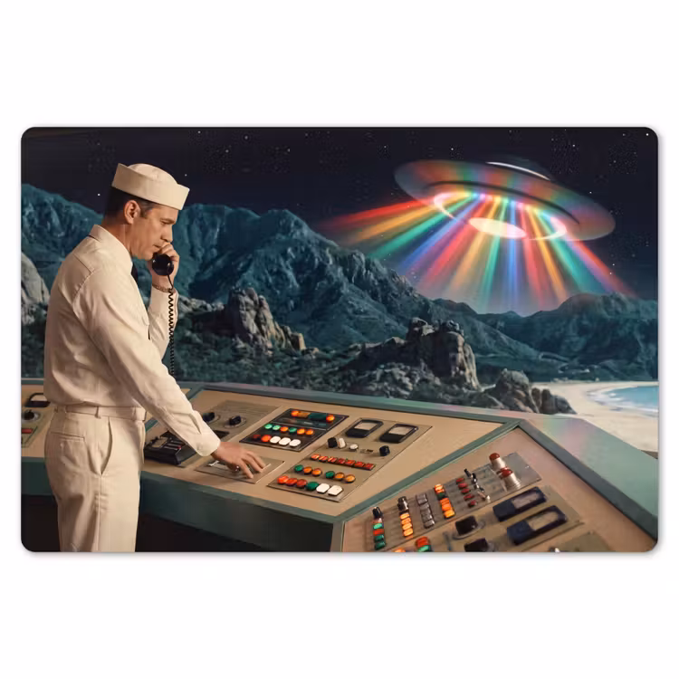 Placemat - 6 pieces - Man - Control Room - Beach - Man - Controlekamer - Strand Placemat vinyl groot