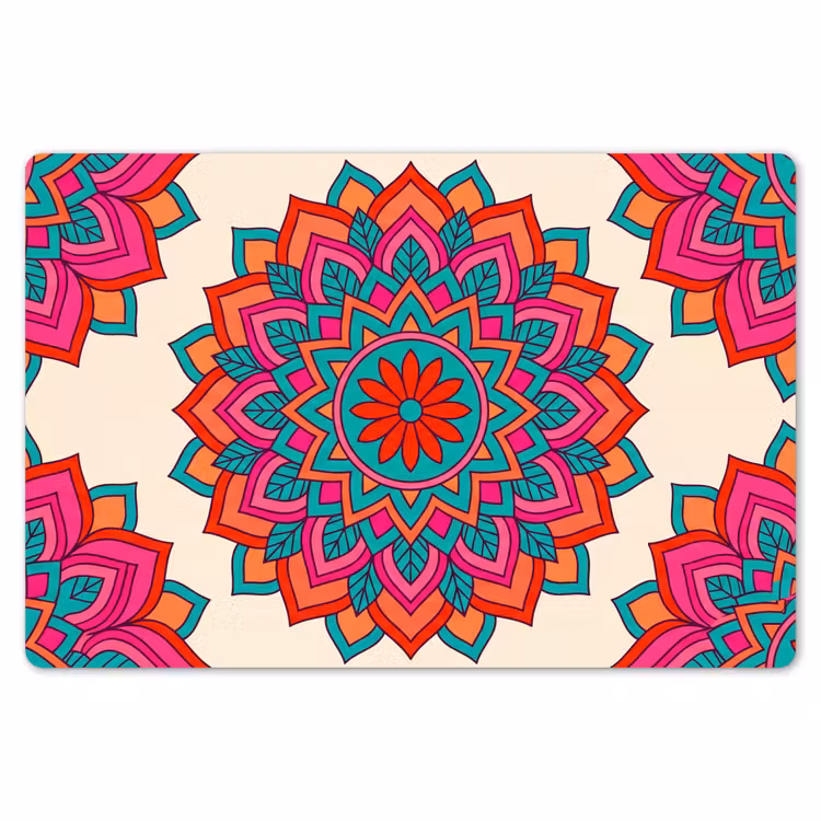 Mandala - Patroon - Abstract - Kleurrijk - Modern Placemat vinyl groot -zzsfeer1_Kitchenyeah-website