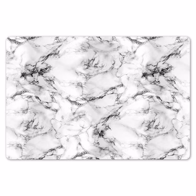 Marmer - Zwart - Dramatisch - Wit Placemat vinyl groot 368 -zzsfeer1_Kitchenyeah-website
