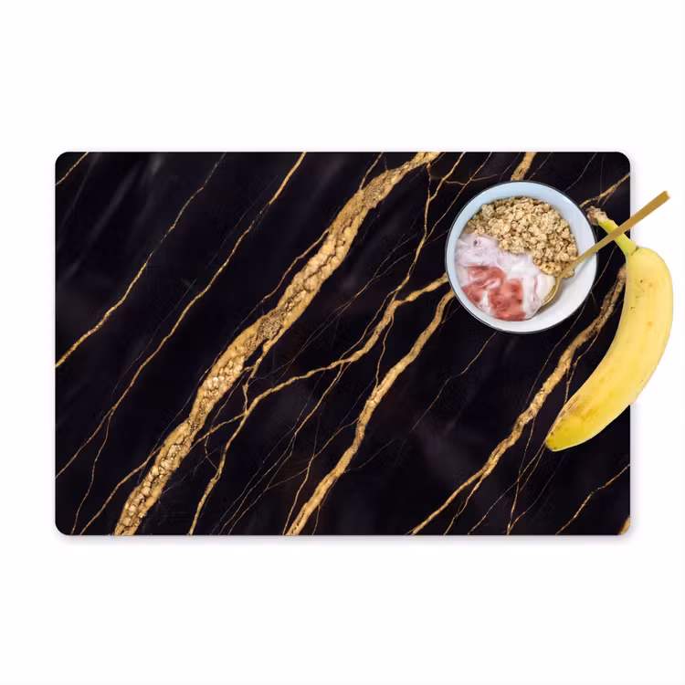 Marmer - Goud - Textuur - Abstract - Zwart Placemat vinyl groot -zzzproduct_Kitchenyeah-website