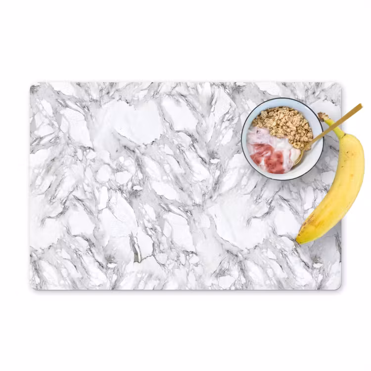 Marmer - Gelaagd - Brekend - Grijsstructuur Placemat vinyl groot 368 -zzzproduct_Kitchenyeah-website