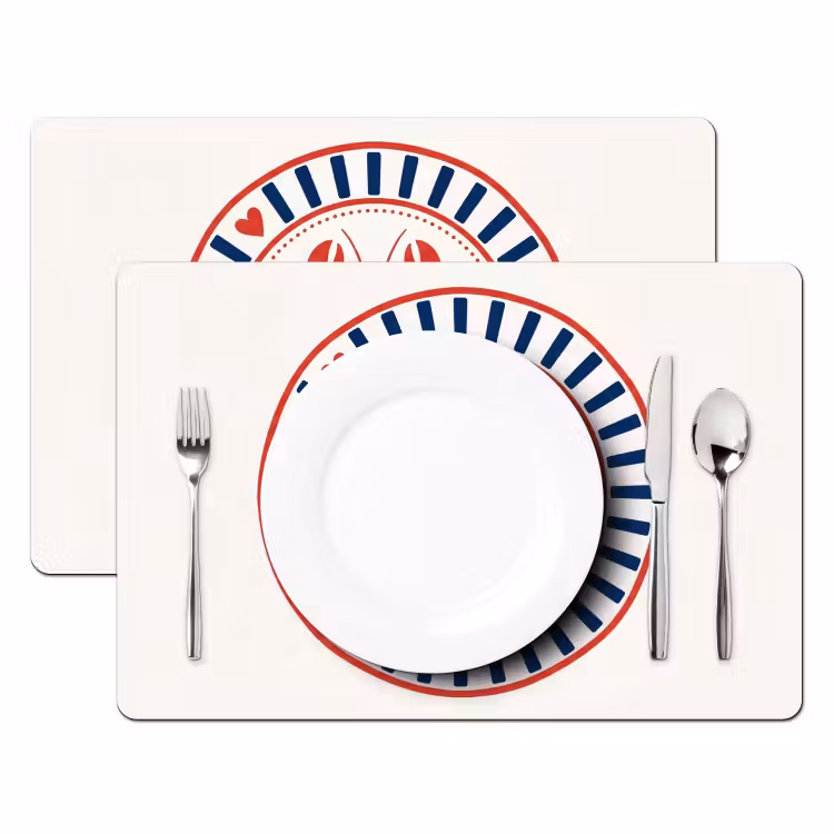 Zeeleven - Kreeft - Embleem - Grafisch - Rood Placemat vinyl groot -zzsfeer2_Kitchenyeah-website