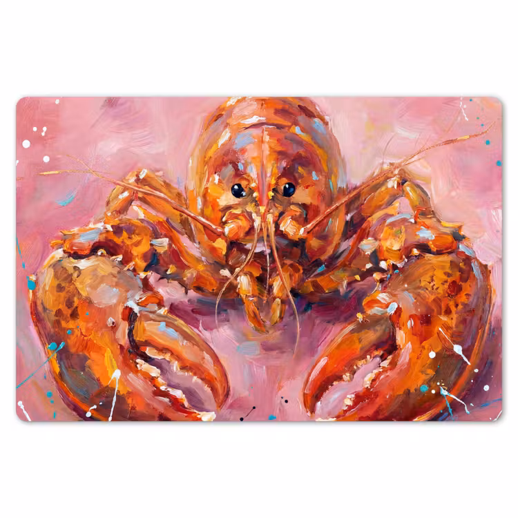 Zeeleven - Kreeft - Spatters - Abstract - Roze Placemat vinyl groot -zzsfeer1_Kitchenyeah-website