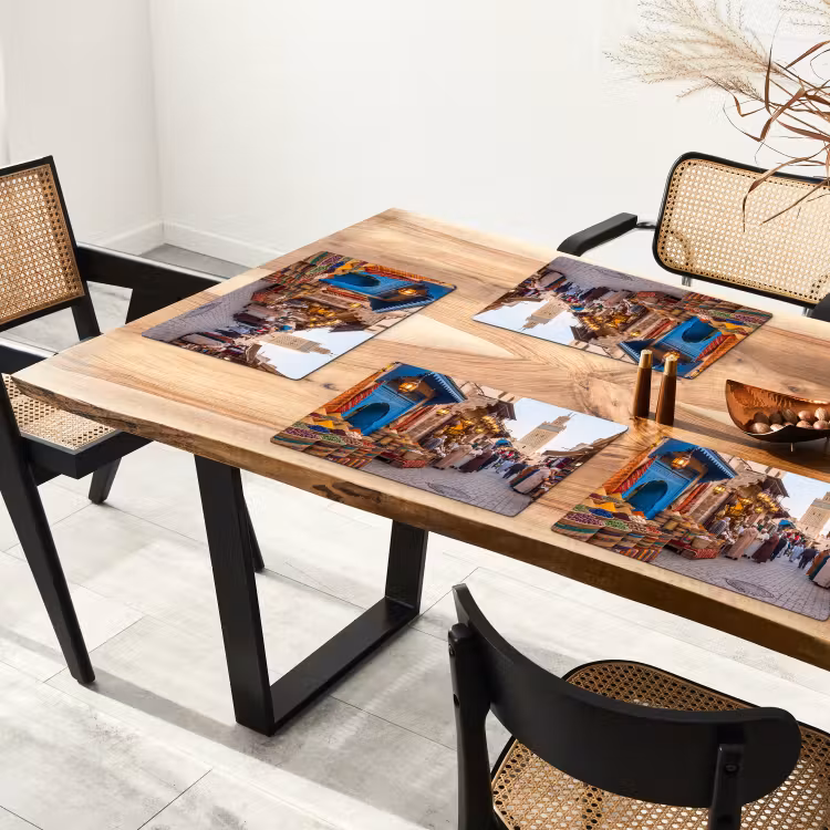 Placemat - 6 pieces - Market - Oriental - Colorful - Markt - Oosters - Kleurrijk Placemat vinyl groot