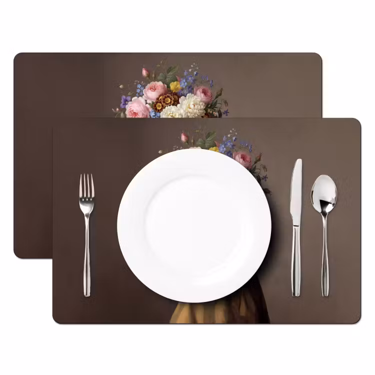 Meesterwerk -  Modern - Kleurrijk Placemat vinyl groot -zzsfeer2_Kitchenyeah-website