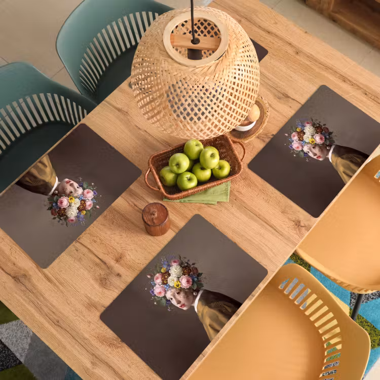 Meesterwerk -  Modern - Kleurrijk Placemat vinyl groot -zzsfeer5_Kitchenyeah-website