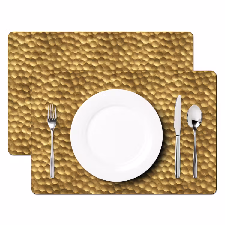 Metaal - Dynamisch - Goud Placemat vinyl groot 368 -zzsfeer2_Kitchenyeah-website