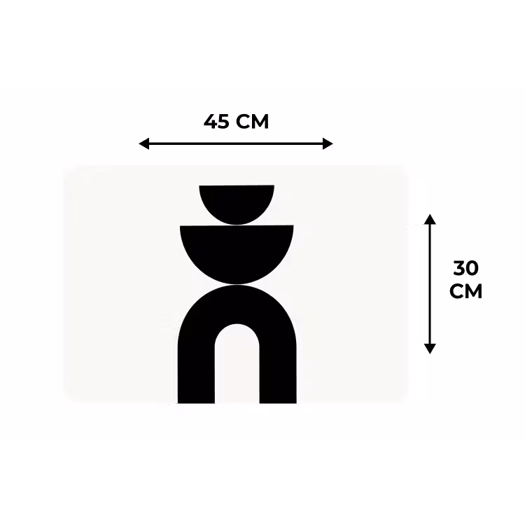 Placemat - 6 pieces - Minimalist - Art - White - Minimalistisch - Kunst - Wit Placemat vinyl groot