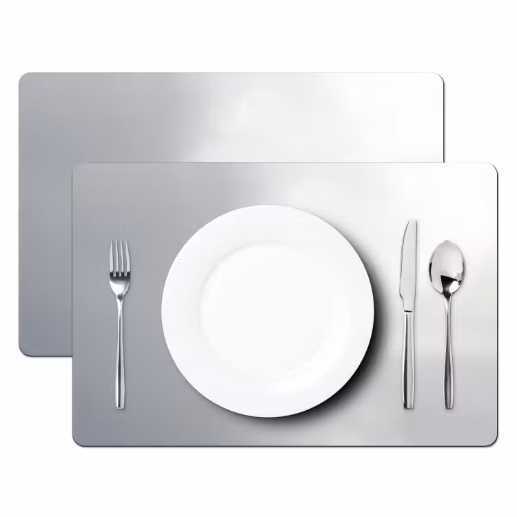 Minimalistisch - Silhouet - Zwart - Vliegtuig Placemat vinyl groot -zzsfeer2_Kitchenyeah-website