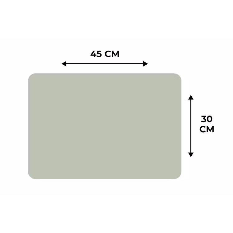 Mintgroen - Effen kleur Placemat vinyl groot 368 -specs