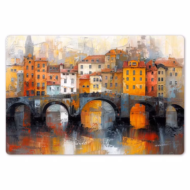 Gracht - Huizen - Kunst - Art Placemat vinyl groot -zzsfeer1_Kitchenyeah-website