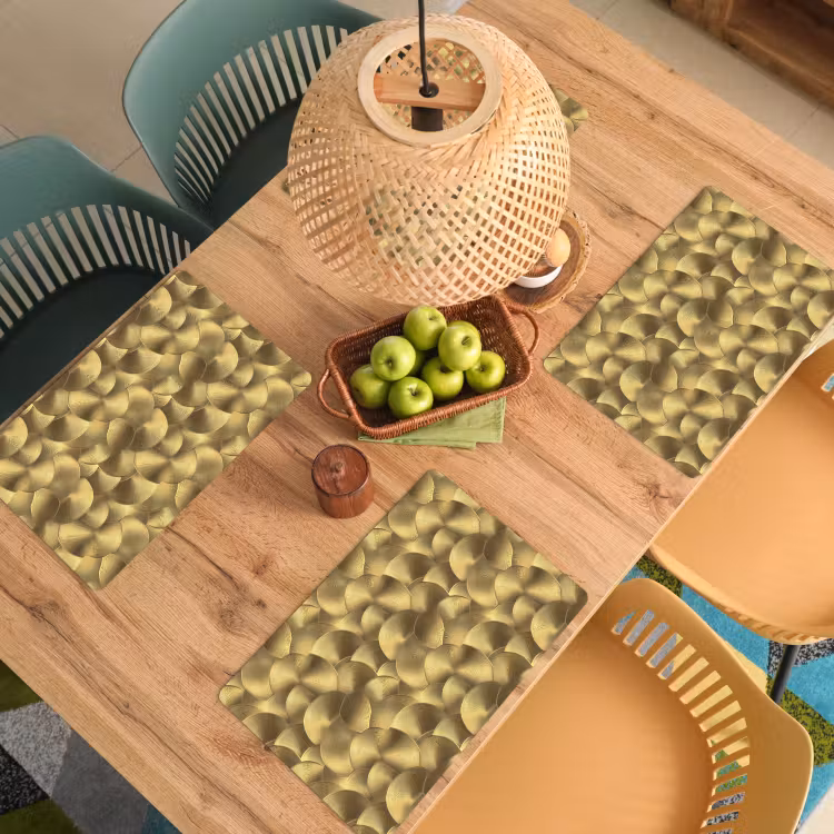 Modern - Cirkel - Goud Placemat vinyl groot 368 -zzsfeer5_Kitchenyeah-website