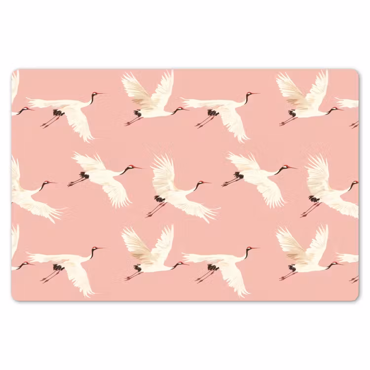 Modern - Kraanvogels - Roze Placemat vinyl groot 368 -zzsfeer1_Kitchenyeah-website