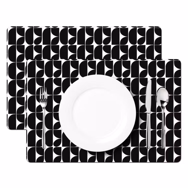 Modern - Geometrisch - Zwart Placemat vinyl groot 368 -zzsfeer2_Kitchenyeah-website