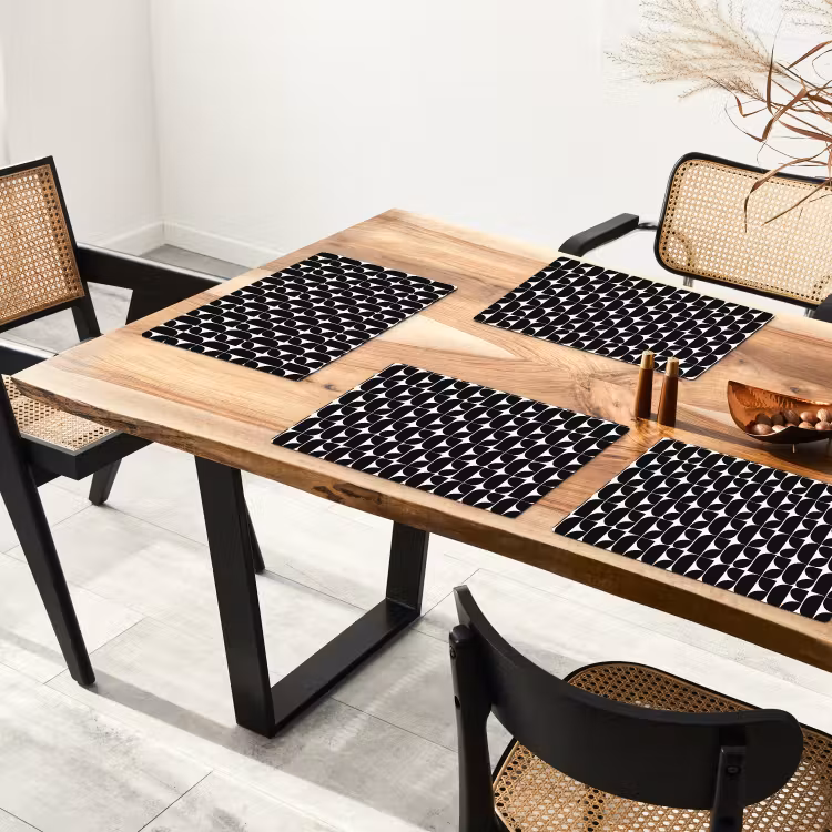 Modern - Geometrisch - Zwart Placemat vinyl groot 368 -zzsfeer4_Kitchenyeah-website