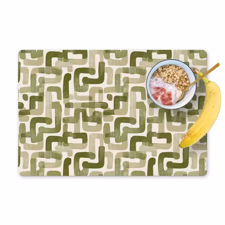 Modern - Grafisch - Groen Placemat vinyl groot 368 -zzzproduct_Kitchenyeah-website