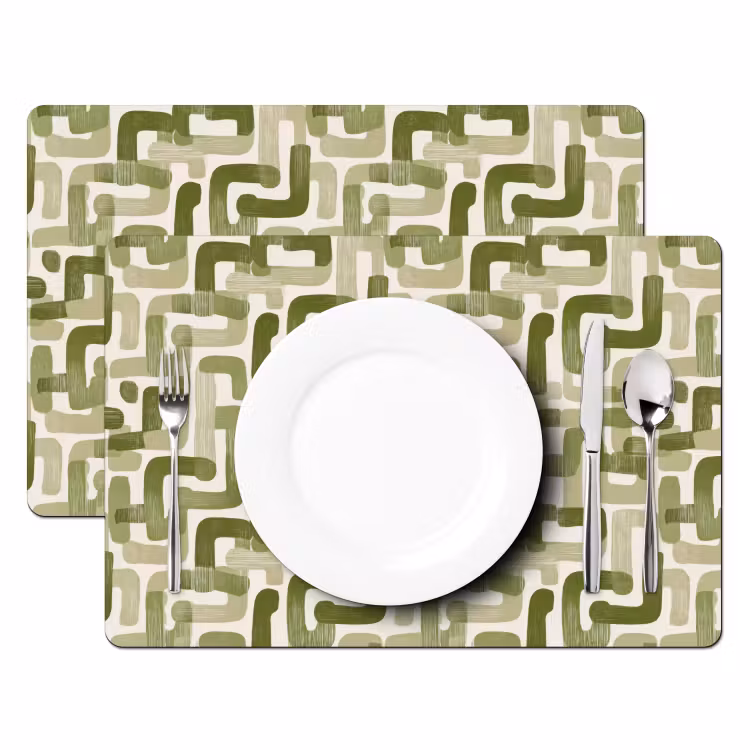 Modern - Grafisch - Groen Placemat vinyl groot 368 -zzsfeer2_Kitchenyeah-website