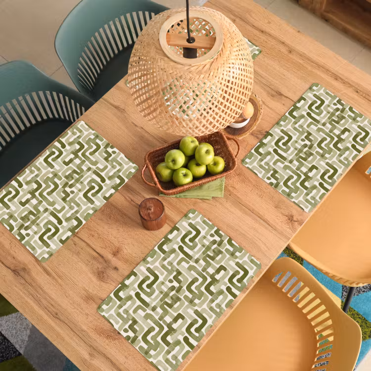 Modern - Grafisch - Groen Placemat vinyl groot 368 -zzsfeer5_Kitchenyeah-website