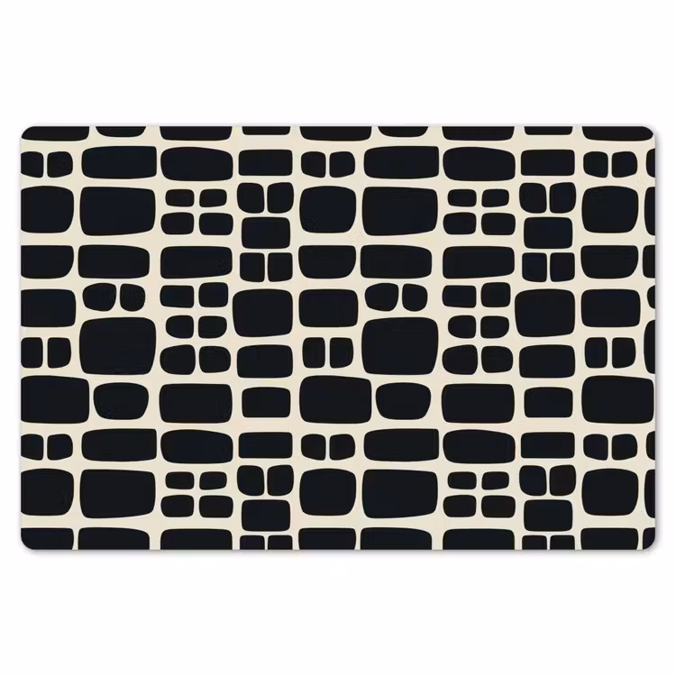 Modern - Organisch - Zwart Placemat vinyl groot 368 -zzsfeer1_Kitchenyeah-website