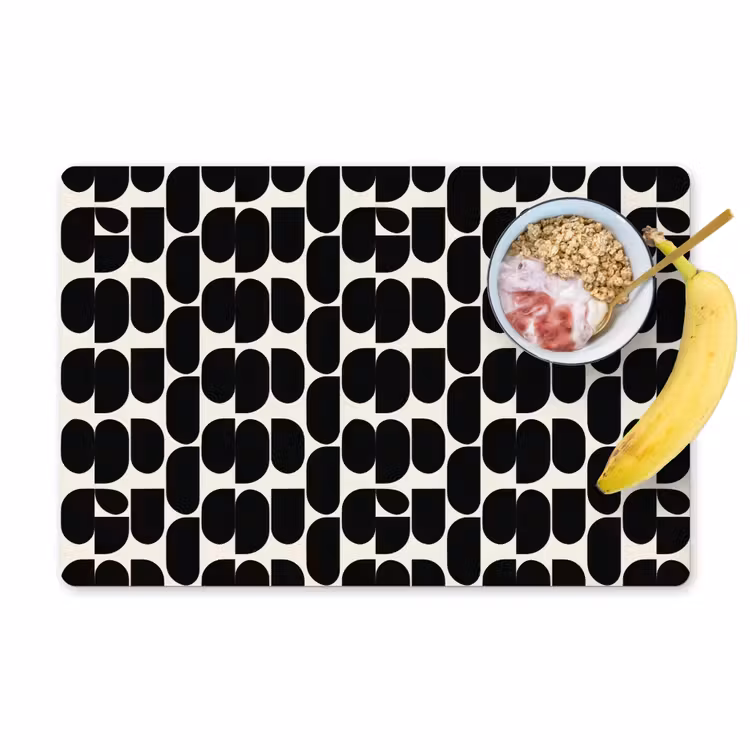 Modern - Patroon - Zwart Placemat vinyl groot 368 -zzzproduct_Kitchenyeah-website