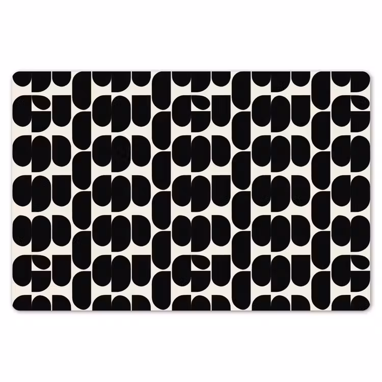 Modern - Patroon - Zwart Placemat vinyl groot 368 -zzsfeer1_Kitchenyeah-website