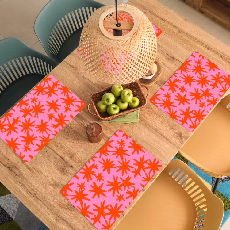 Modern - Sterren - Roze Placemat vinyl groot 368 -zzsfeer5_Kitchenyeah-website