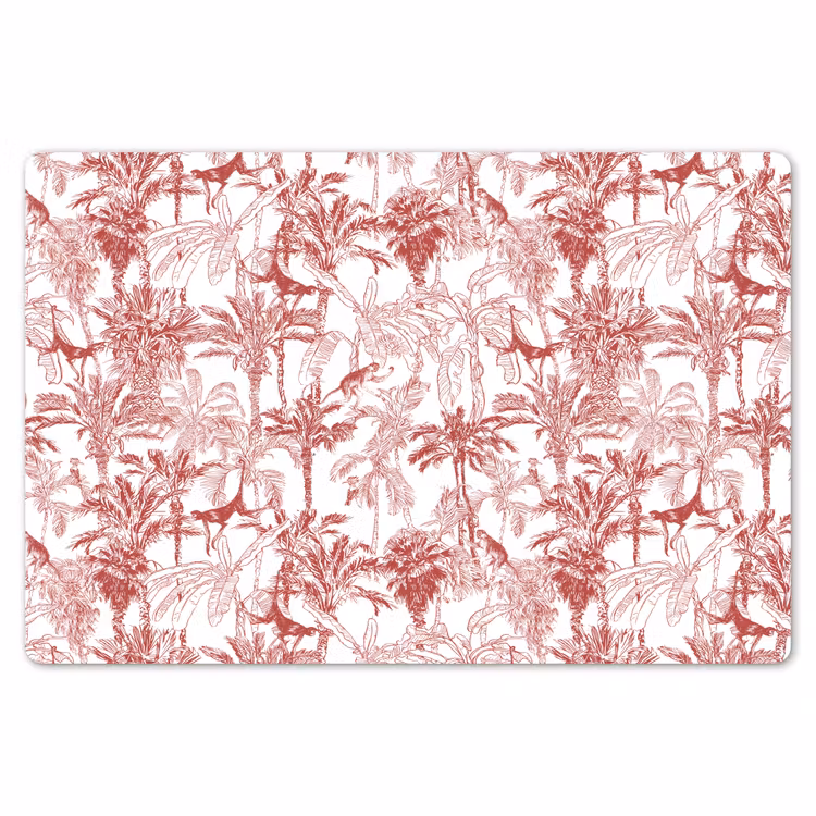 Aap - Oerwoud - Rood Placemat vinyl groot 368 -zzsfeer1_Kitchenyeah-website