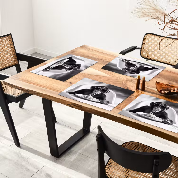 Aap - Spaghetti - Zonnebril - Zwart wit - Cool - Dier Placemat vinyl groot -zzsfeer4_Kitchenyeah-website