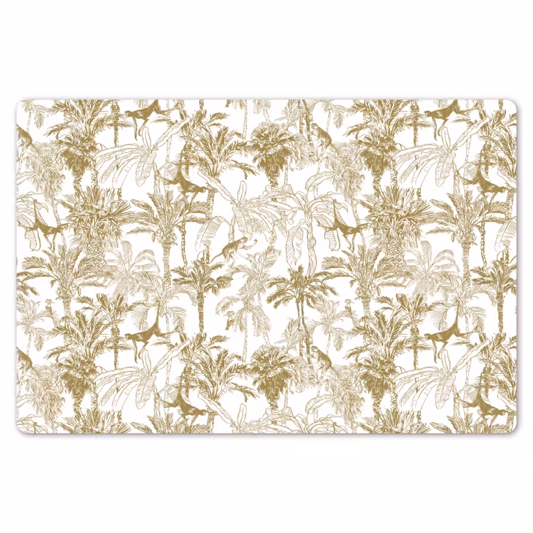 Apen - Jungle - Abstract - Beige Placemat vinyl groot 368 -zzsfeer1_Kitchenyeah-website