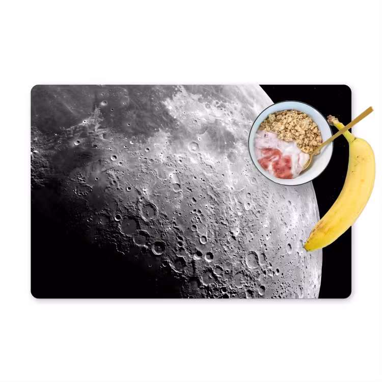 Placemat - 6 pieces - Moon - Craters - Space - Maan - Kraters - Ruimte Placemat vinyl groot