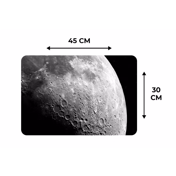 Placemat - 6 pieces - Moon - Craters - Space - Maan - Kraters - Ruimte Placemat vinyl groot