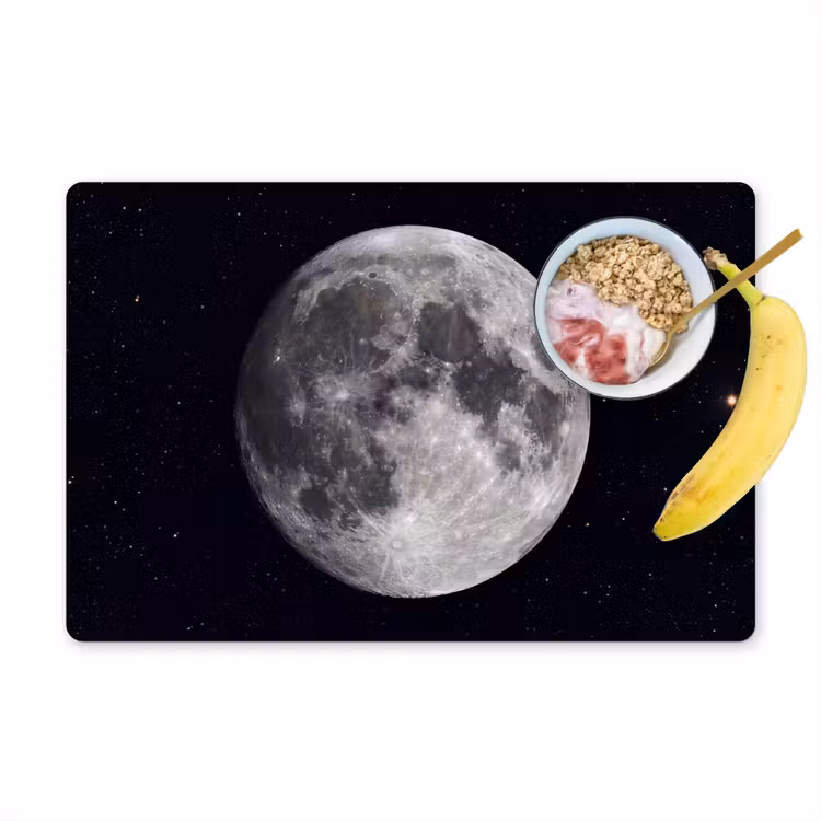 Placemat - 6 pieces - Moon - Stars - Space - Maan - Sterren - Ruimte Placemat vinyl groot