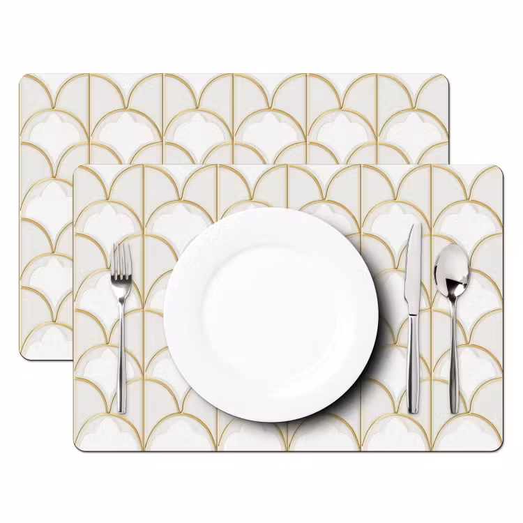 Mozaïek - Bogen - Goud Placemat vinyl groot 368 -zzsfeer2_Kitchenyeah-website