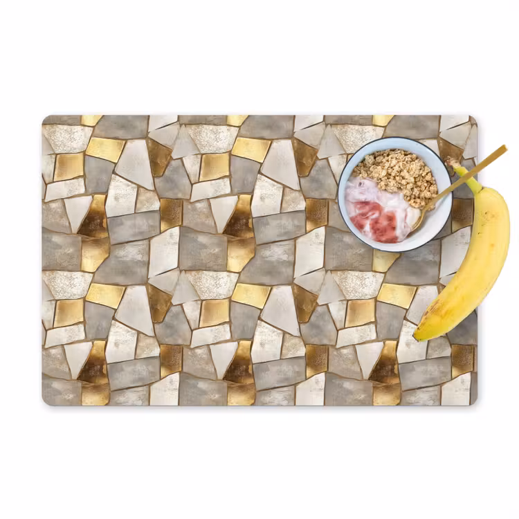 Mozaïek - Marmer - Goud Placemat vinyl groot 368 -zzzproduct_Kitchenyeah-website