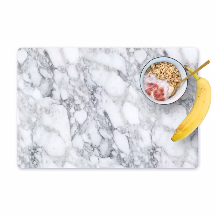 Mozaïek - Marmer - Wit - Onregelmatig Placemat vinyl groot 368 -zzzproduct_Kitchenyeah-website