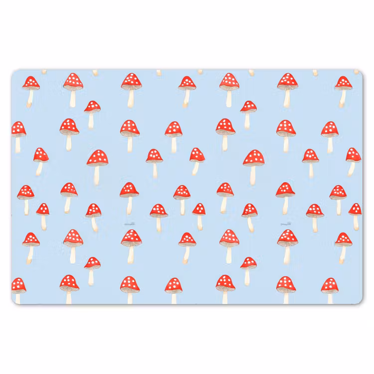 Paddenstoel -Sprookje - Blauw Placemat vinyl groot 368 -zzsfeer1_Kitchenyeah-website