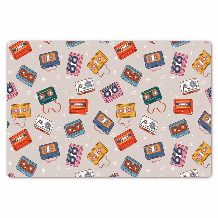 Muziek - Cassette - Patroon Placemat vinyl groot 368 -zzsfeer1_Kitchenyeah-website