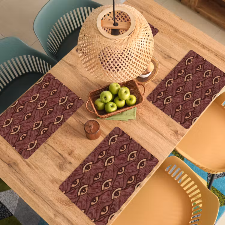 Mystiek - Ogen - Bruin Placemat vinyl groot 368 -zzsfeer5_Kitchenyeah-website