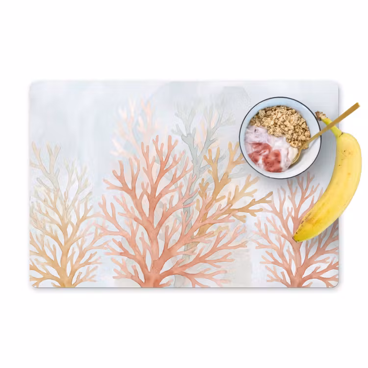 Natuur - Abstract - Aquarel - Organisch - Warm Placemat vinyl groot -zzzproduct_Kitchenyeah-website